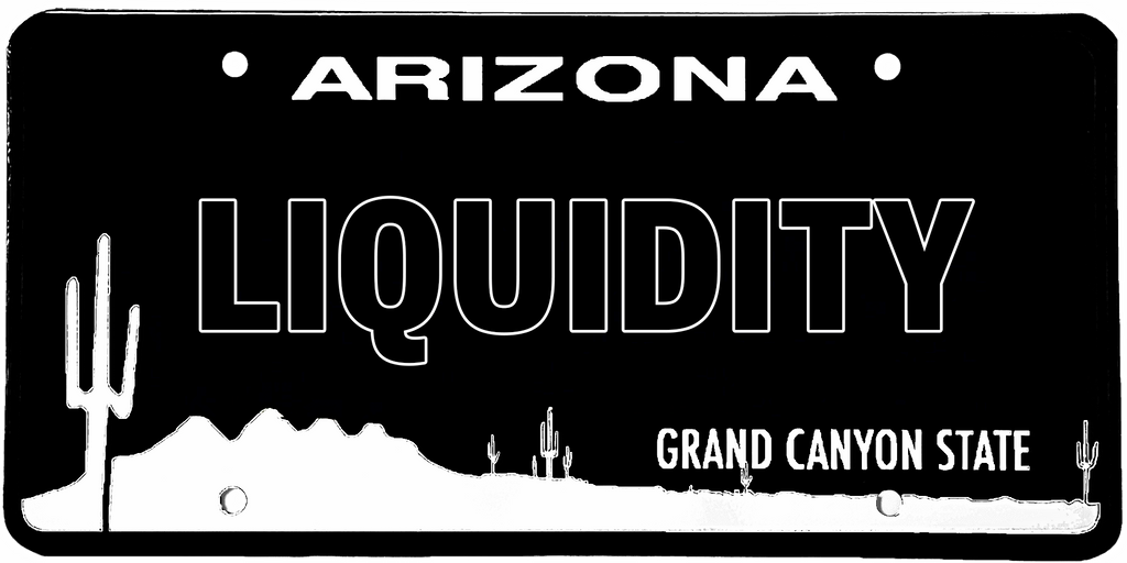 Liquidity Arizona License Plate