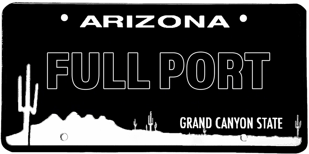Full Port Arizona License Plate