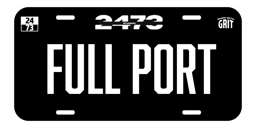 FULL PORT LICENSE PLATE