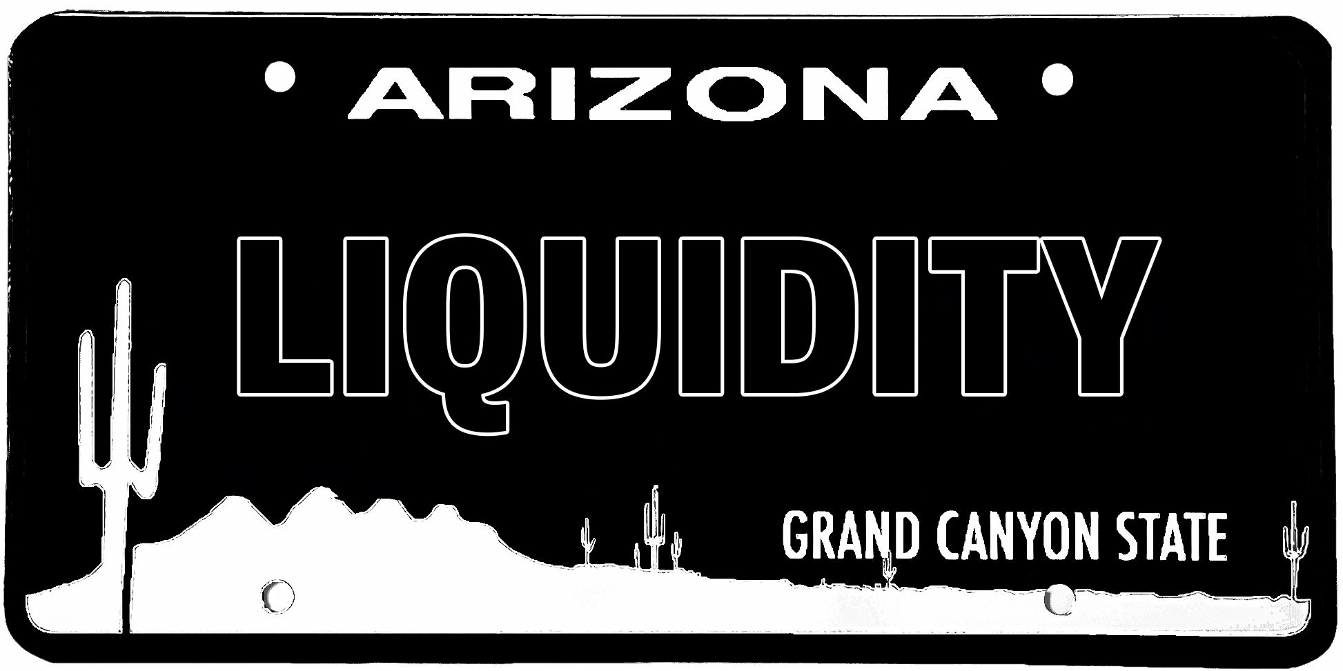 Liquidity Arizona License Plate