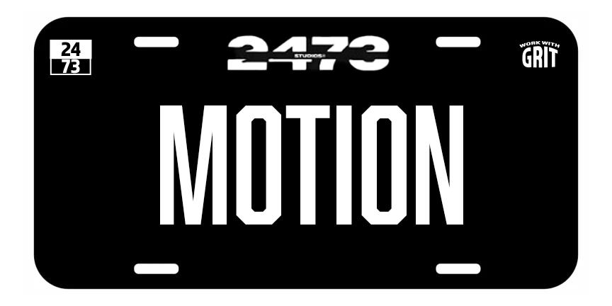 MOTION LICENSE PLATE