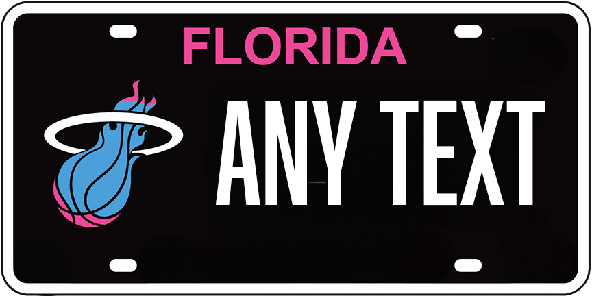 ANY TEXT MIAMI LICENSE PLATE