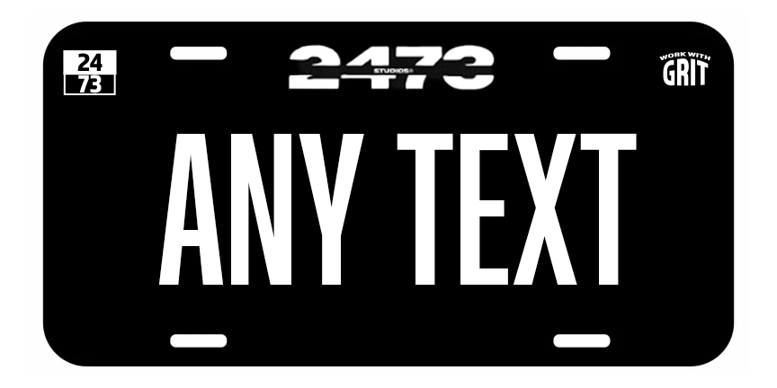 ANY TEXT CUSTOM LICENSE PLATE